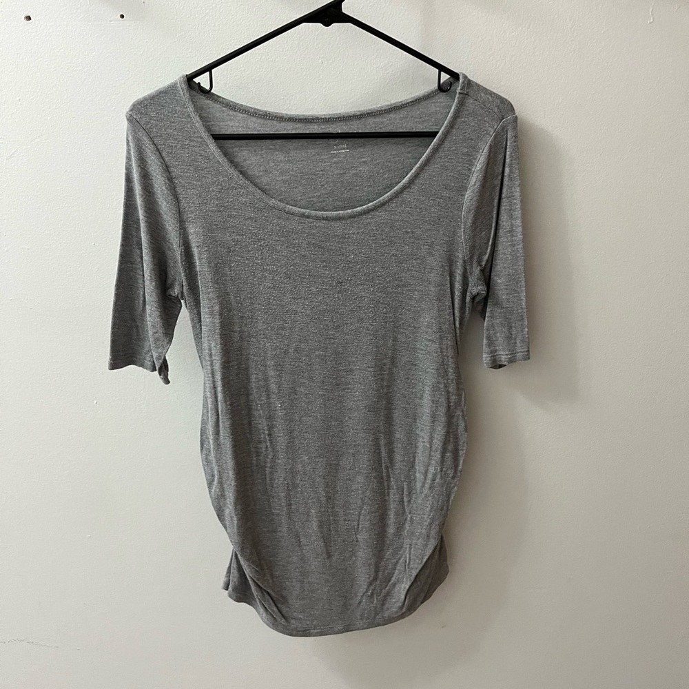 A glow 3/4 length Short Sleeve Maternity Blouse